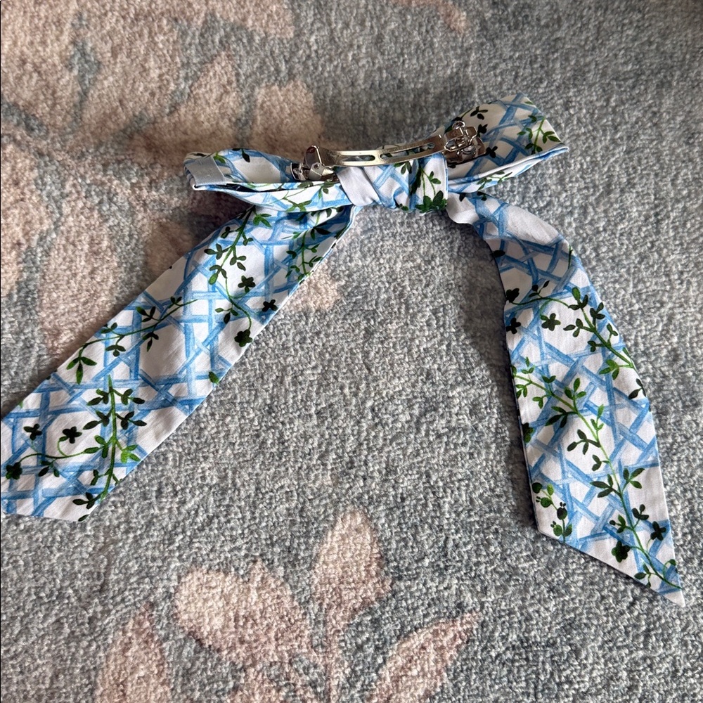 Hill House Home Blue & White Floral Bow - Picture 2 of 3